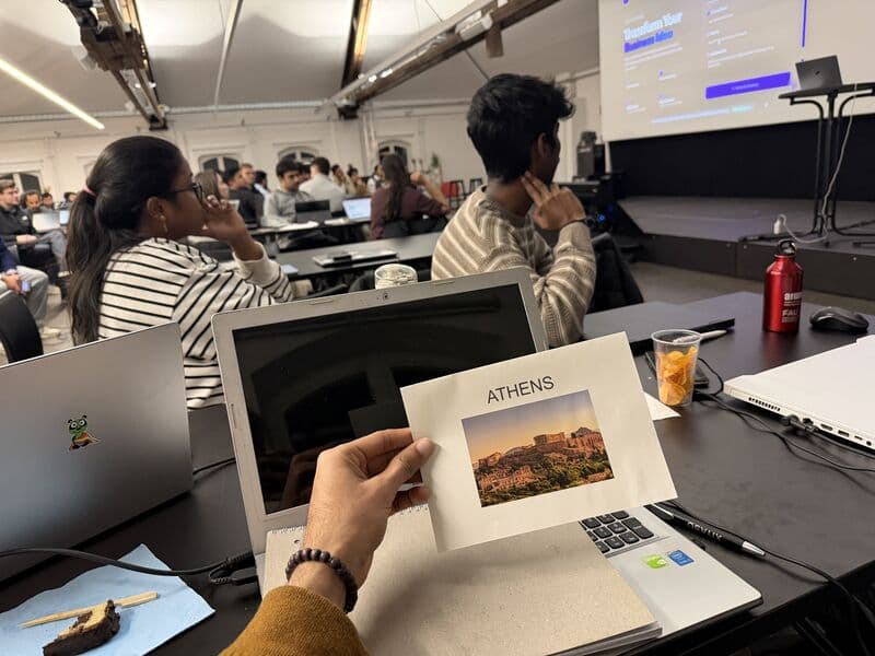 Team Athens photo shared in the ZOLLHOF hackathon post